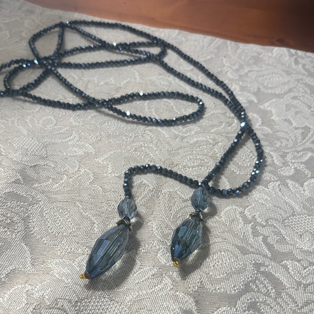 Heidi Daus Midnight Blue Crystal Necklace